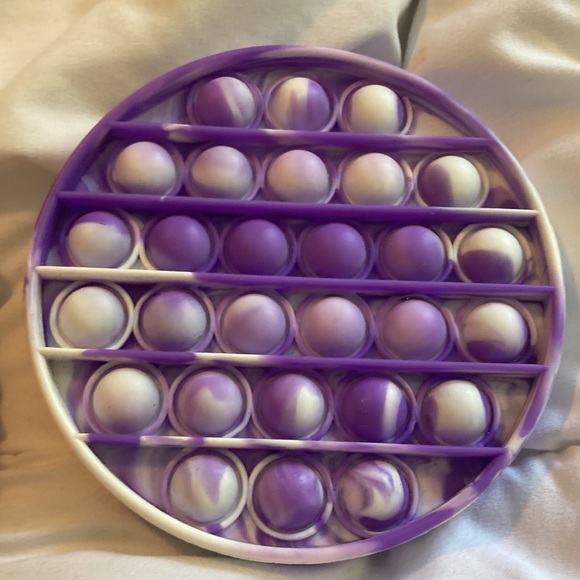 Purple And White Tie Dye Pop It Fidget Toy - Picture 2 of 5